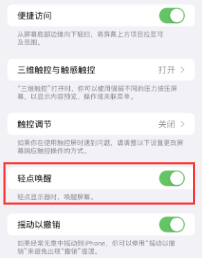 夏津苹果授权维修站分享iPhone轻点无法唤醒怎么办 