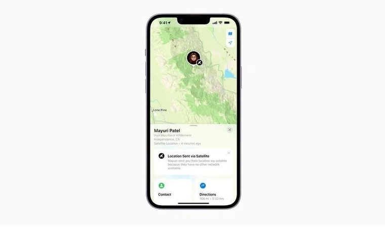 夏津苹果14维修分享iPhone14系列中 FindMy功能通过卫星分享位置方法教程 